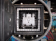 Vacuum furnace lined with graphite insulation rigid board.
